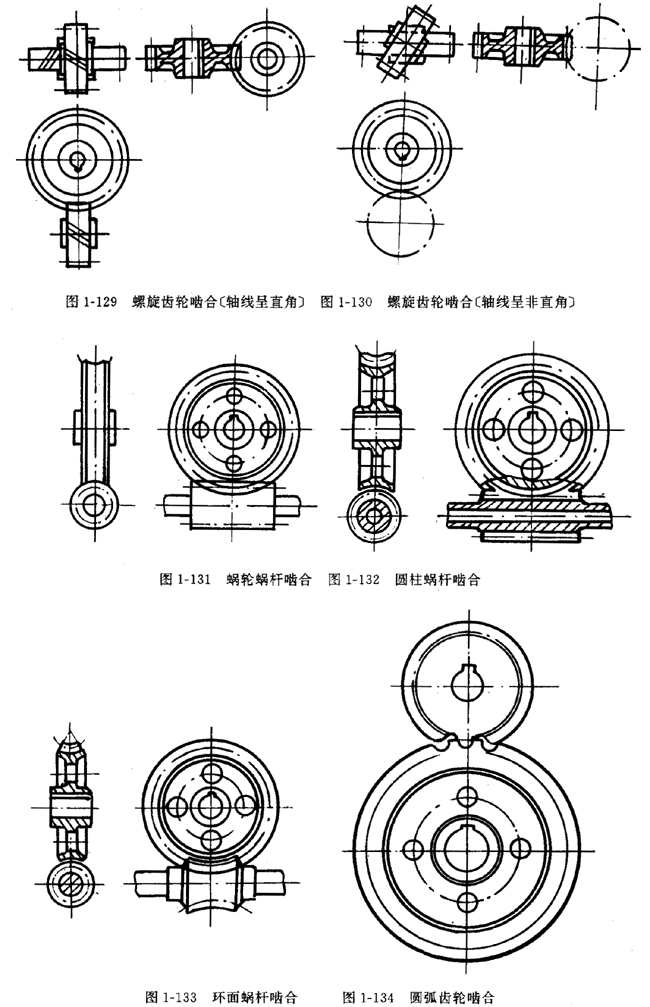 鏈輪的畫法、齒輪、蝸輪