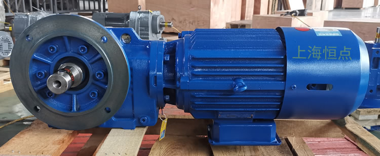 KF67減速機 輸入配制動電機 輸出左法蘭+軸 實物圖 - 上海恒點